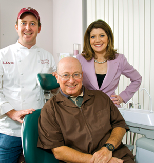 Geoff Tracy, wife Norah o’donnell and their dentist Ronald Silverman