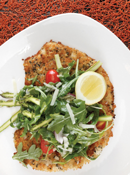 Chef Liao’s chicken Paillard is a bear of a meal
