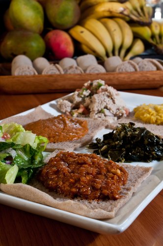 Ethiopian vegetarian sampler