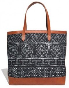 Madewell 'The transport tote in indigo dot'