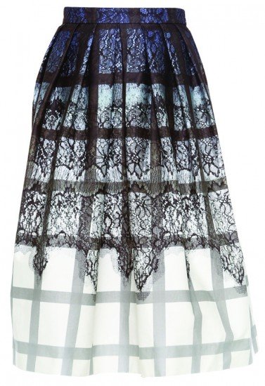 Shopbop.com's Tibi Lace Plaid Ombre Skirt.