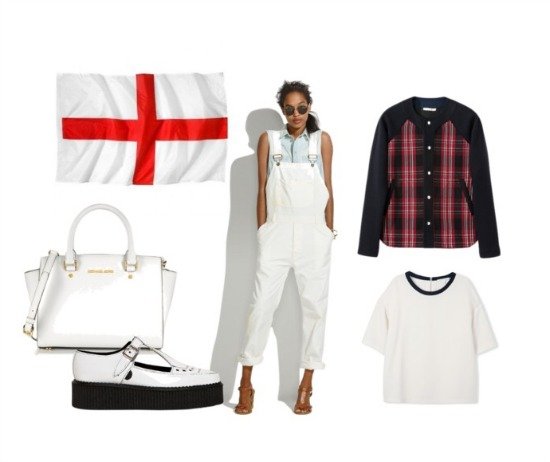 England inspired outfit