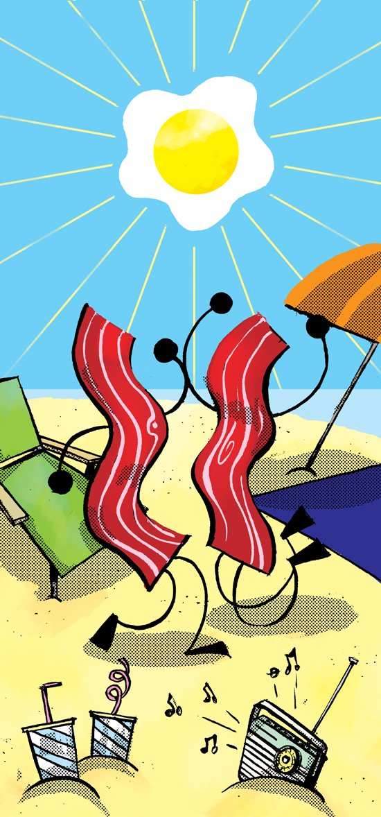 Refrigerator Art: Beach Bacon Bingo