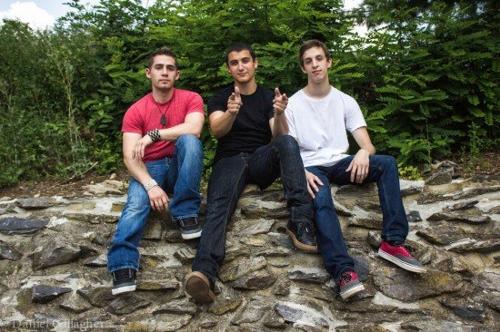 Brandon Millman, 22, Brennan Stark, 19, and Scott Montgomery, 17, form the band 3PM. Photo by Daniel Gallagher.