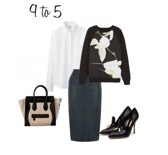 How to wear a white shirt to the office. Photo courtesy of how to wear a white shirt set polyvore.com/angienaomi1