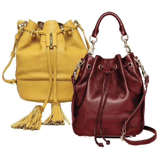 Rebecca Minkoff Fiona Bucket Bag, $295; Chloé Vicki Bucket Bag, $395; bloomingdales.com.
