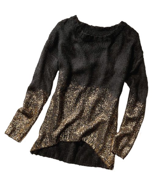Piperlime Collection Gold-Dipped Sweater.