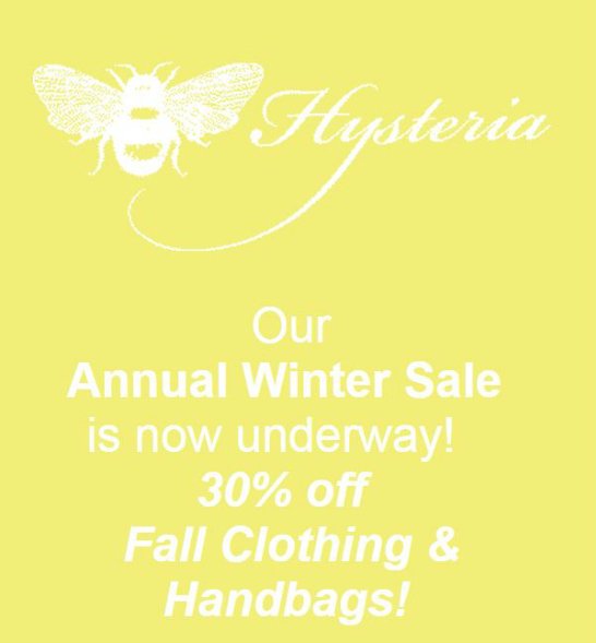 Hysteria Winter Sale