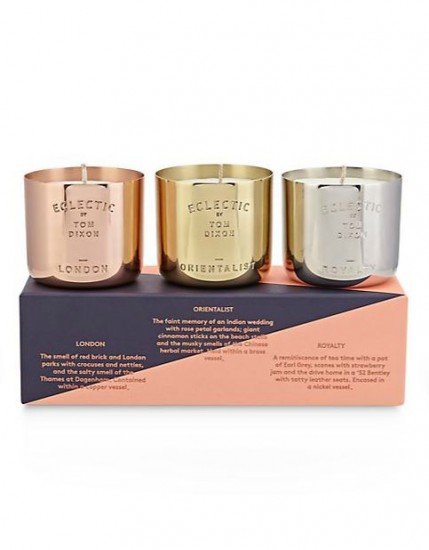 Tom Dixon Scented Candle Collection, $120; photo courtesy of saksfifthavenue.com