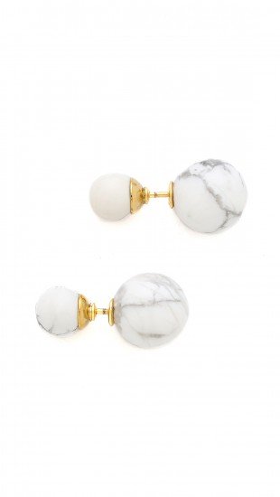 Photo courtesy of Shopbop. Amber Sceats Front to Back Marble Earrings, $109.