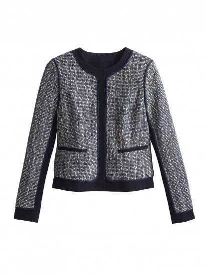 Tweed Piped Jacket, $169. Photo courtesy of Ann Taylor.