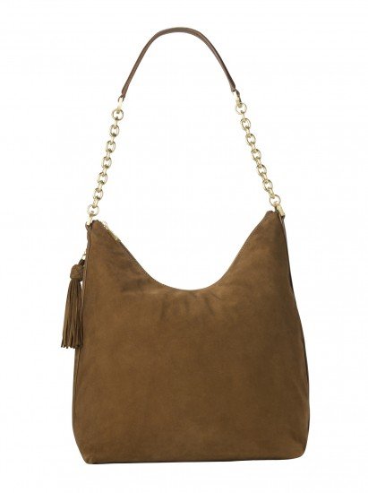 Essex Suede Hobo Bag, $198. Photo courtesy of Ann Taylor.