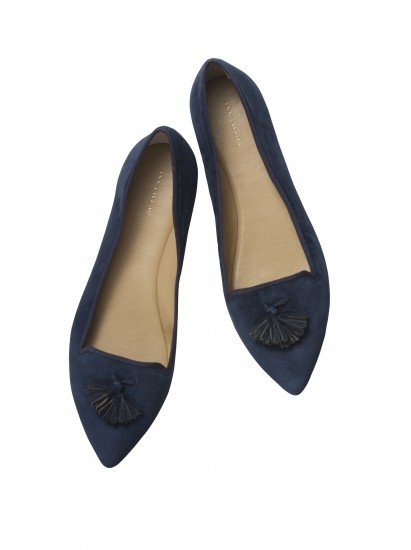 Penny Suede Tassel Loafer, $98. Photo courtesy of Ann Taylor.