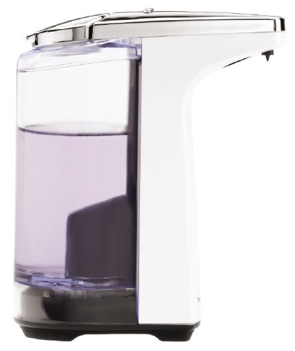 13-ounce Sensor Pump Soap Dispenser with Caddy Stay hands-free with this sensor pump soap dispenser. Fill it up with your favorite soap and keep from spreading unnecessary germs.  $50; simplehuman.com