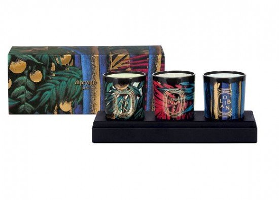 Holiday 3 mini candle set, $100; diptyque.com