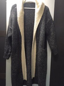 Hooded Sweater Coat, price upon request; photo courtesy of Angela Bobo
