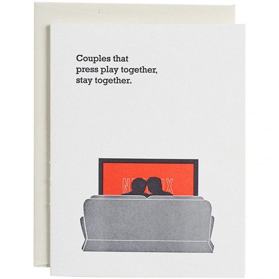 Couples that Press Play Card, $5.95; photo courtesy of papersource.com