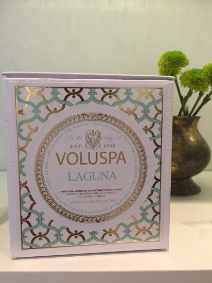 Voluspa Laguna Candle, $30; available at She's Unique. (Ed. note: check back after Wednesday for more spring candles).