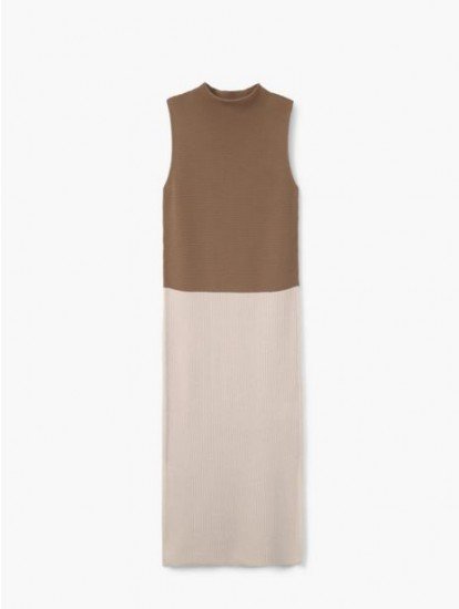 Bicolor dress, $69.99; shop.mango.com