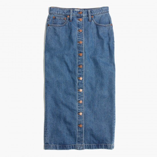 Midi Jean Skirt, $88; madewell.com