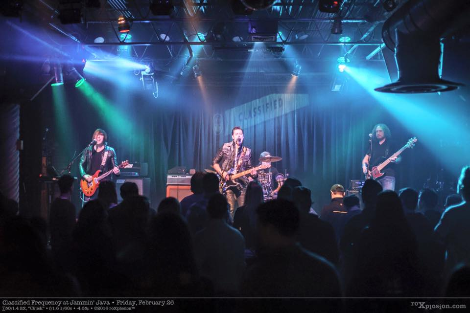 The band, Classified Frequency, playing at the 2016 Mid-AtlanticBand Battle at Jammin Java.