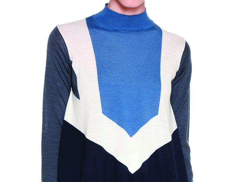 Stella McCartney Mock-Neck Graphic-Striped Sweater