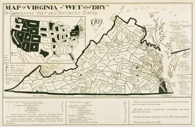 Virginia Prohibition- wets v dries