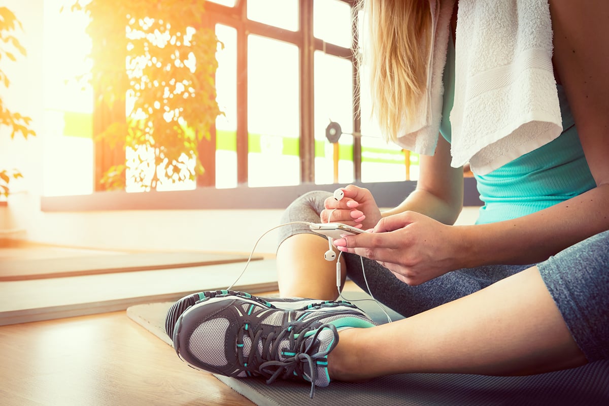 workout with phone