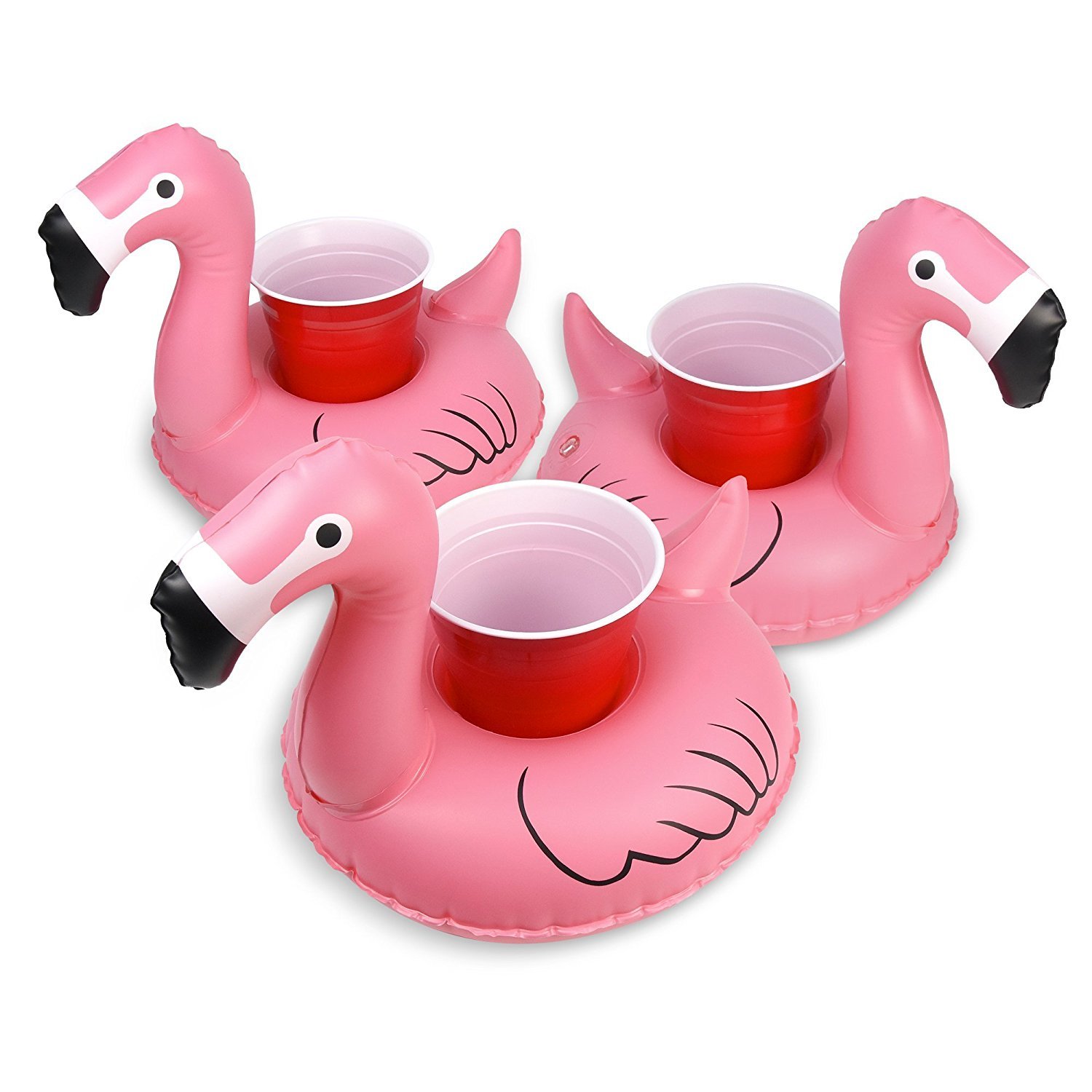 GoFloats Inflatable Floatmingo Drink Holder (3 Pack)
