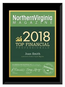 Northern Virginia Magazine Top Financial Professionals 2018 Plaque