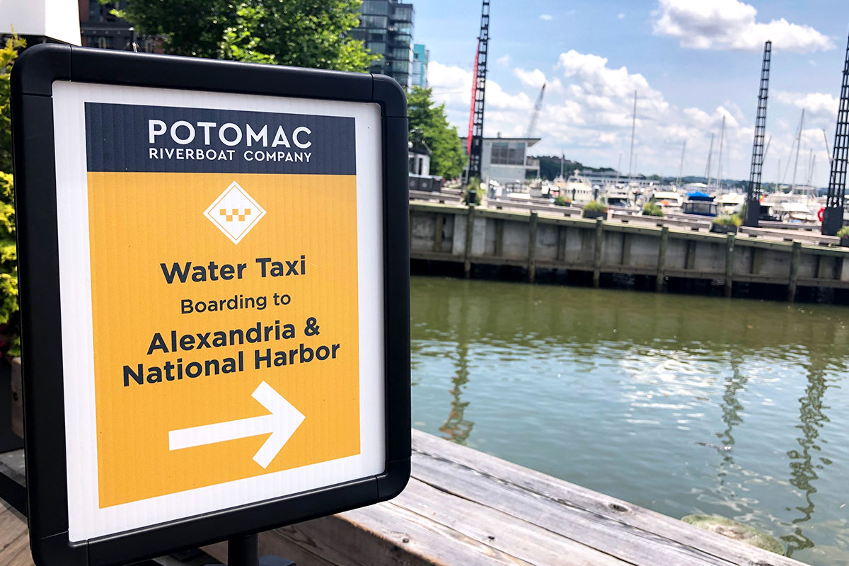 Water Taxi sign