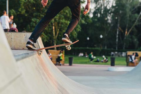 skater in skate park