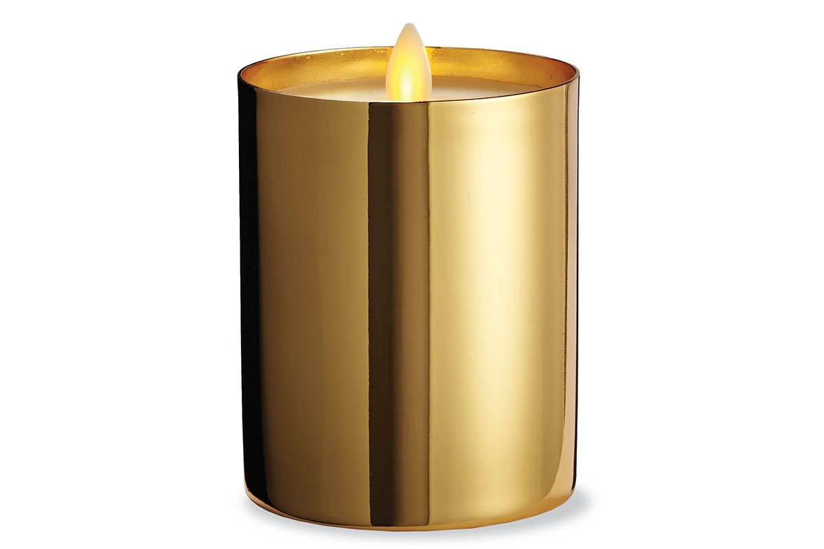 gold, metal candle