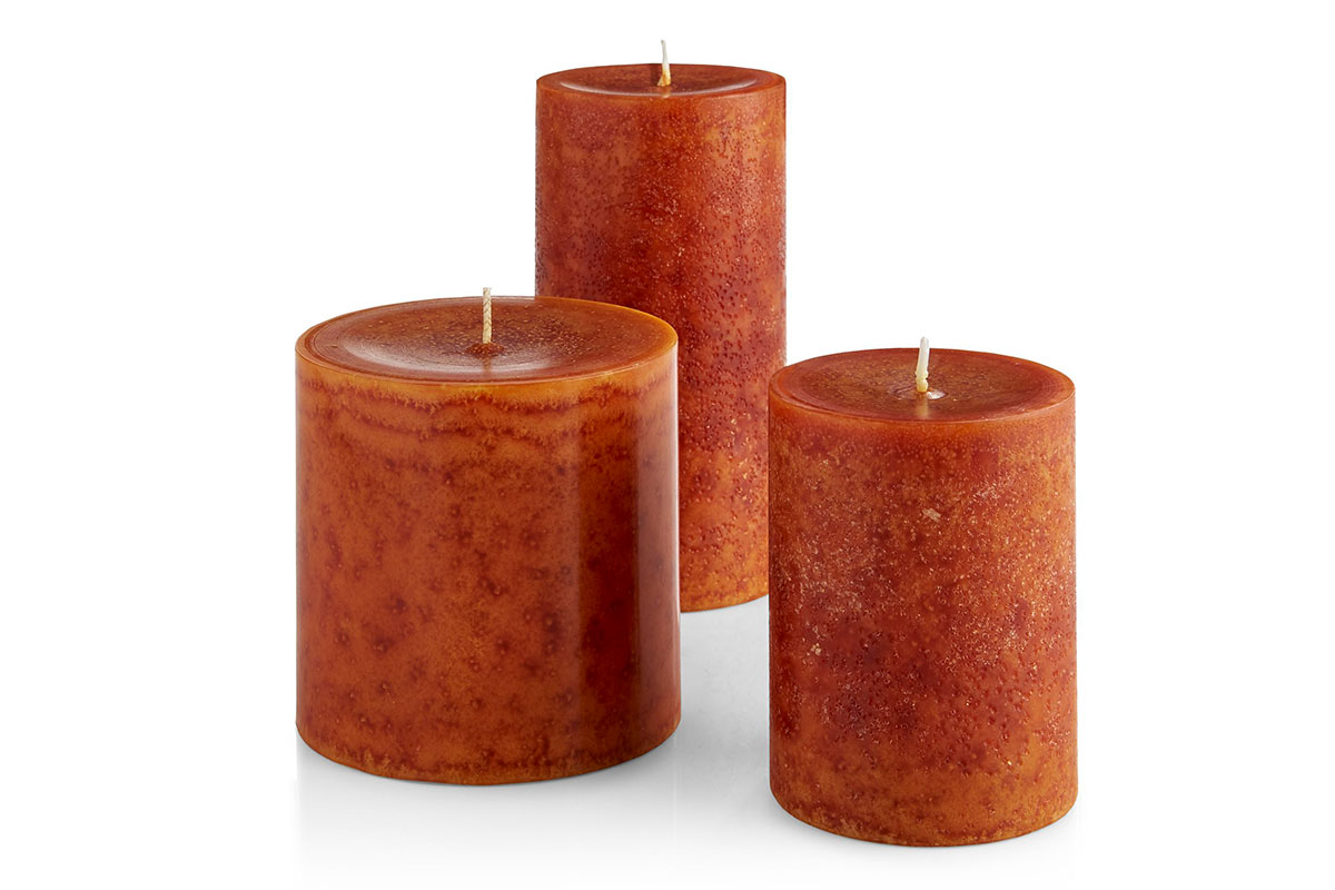 orange pumpkin candles