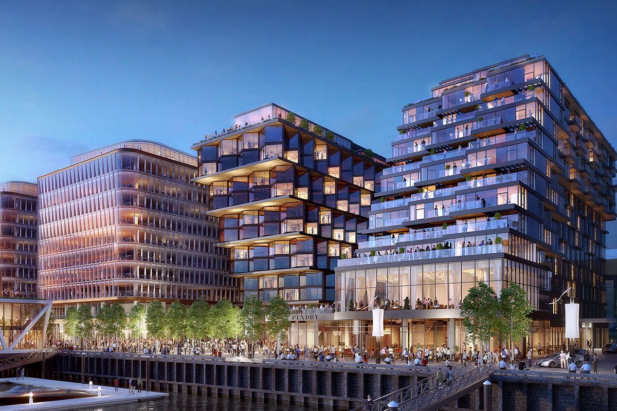 rendering image of pendry wharf hotel