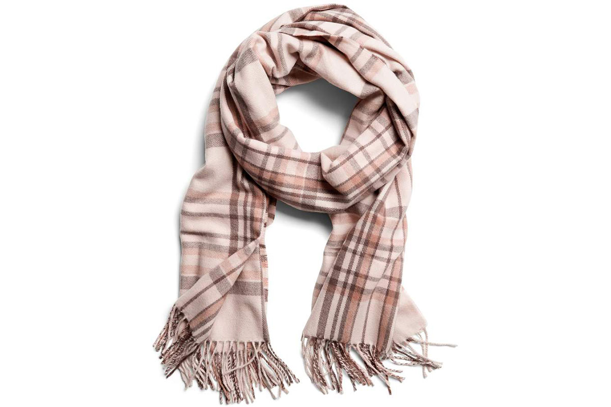 pink scarf from banana republic