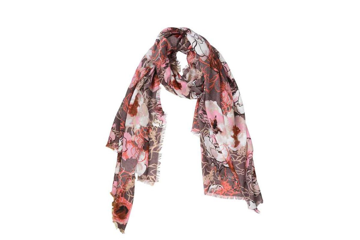 flower patterned scarf