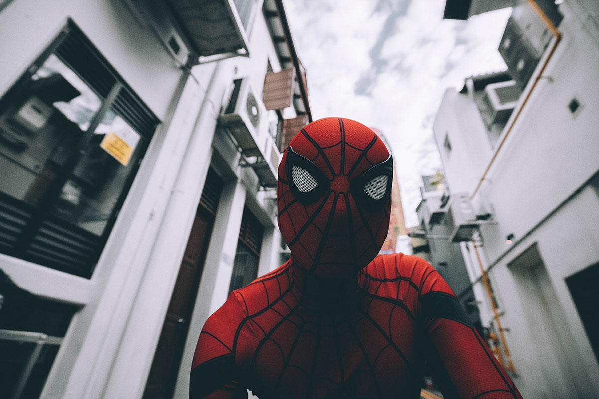 spider-man in alley