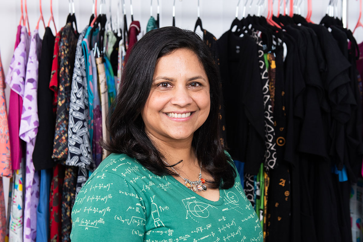 jaya iyer in her own science-themed clothing line