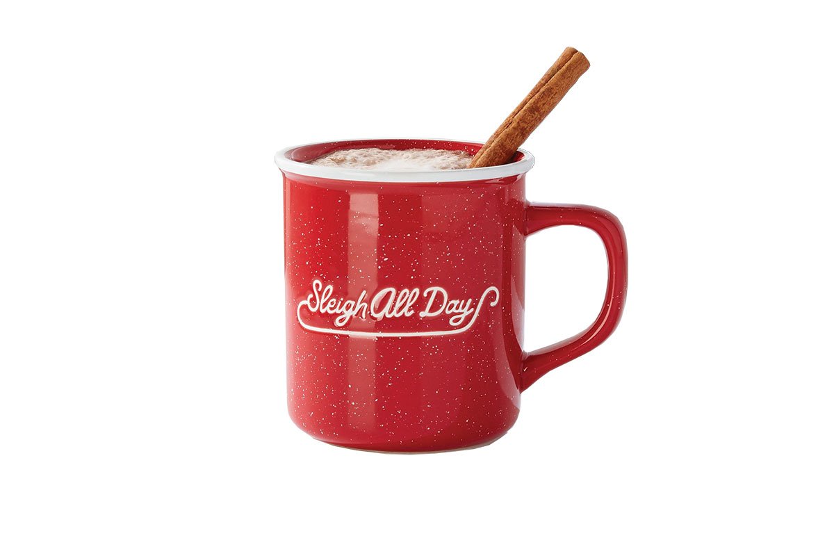 sleigh all day red coffee mug