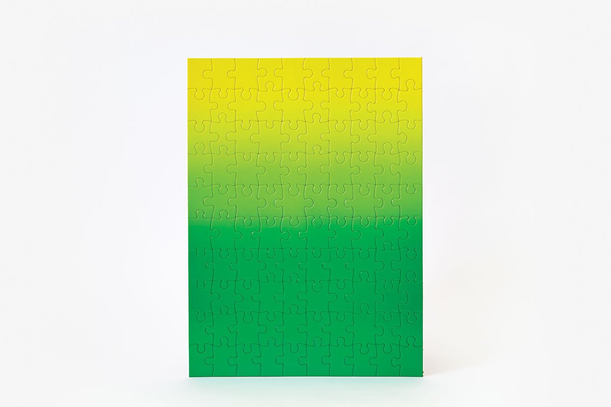 gradient green and yellow puzzle