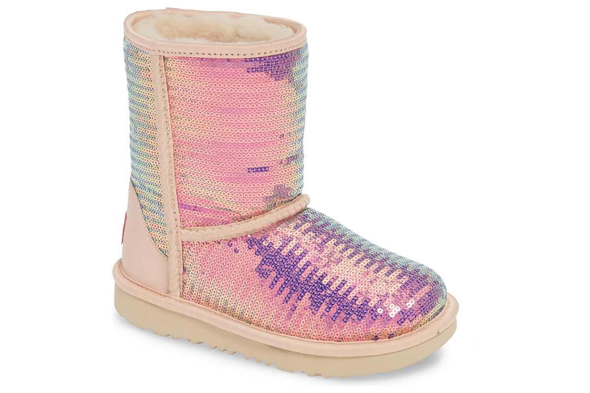 hot pink sequined uggs