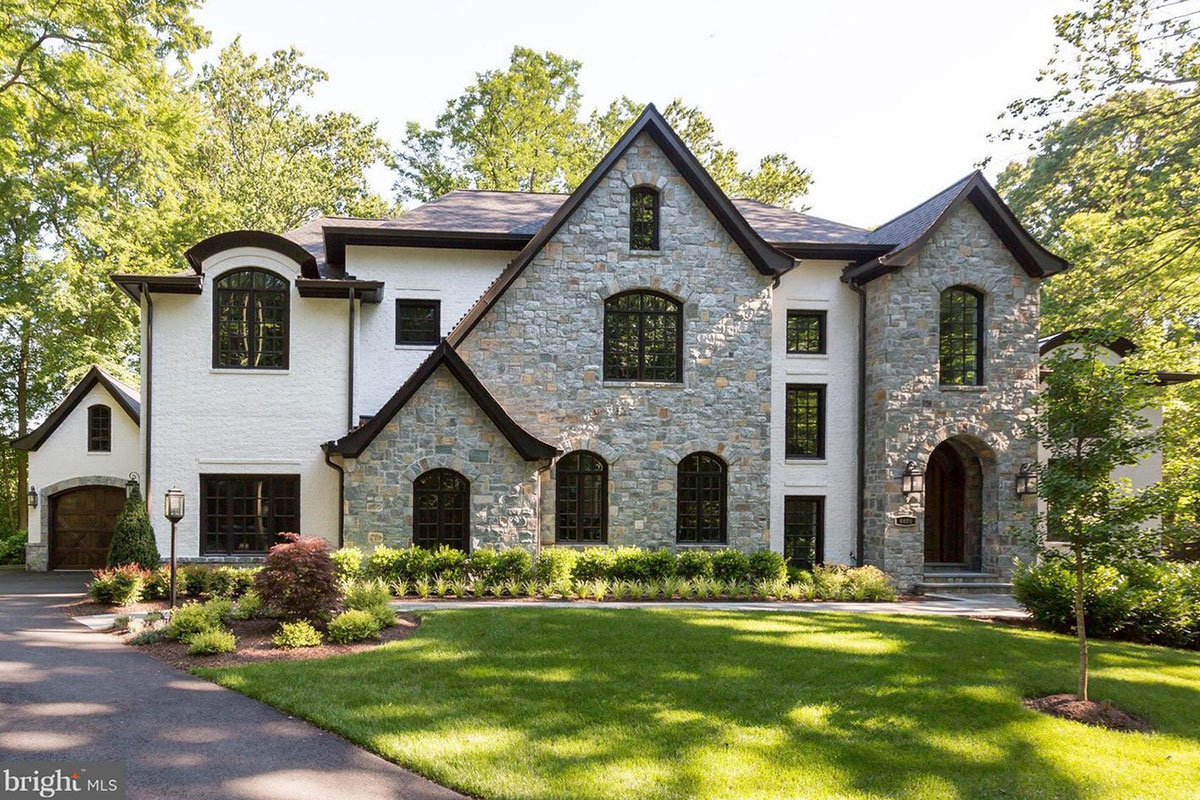 white and gray stone house in mclean virginia