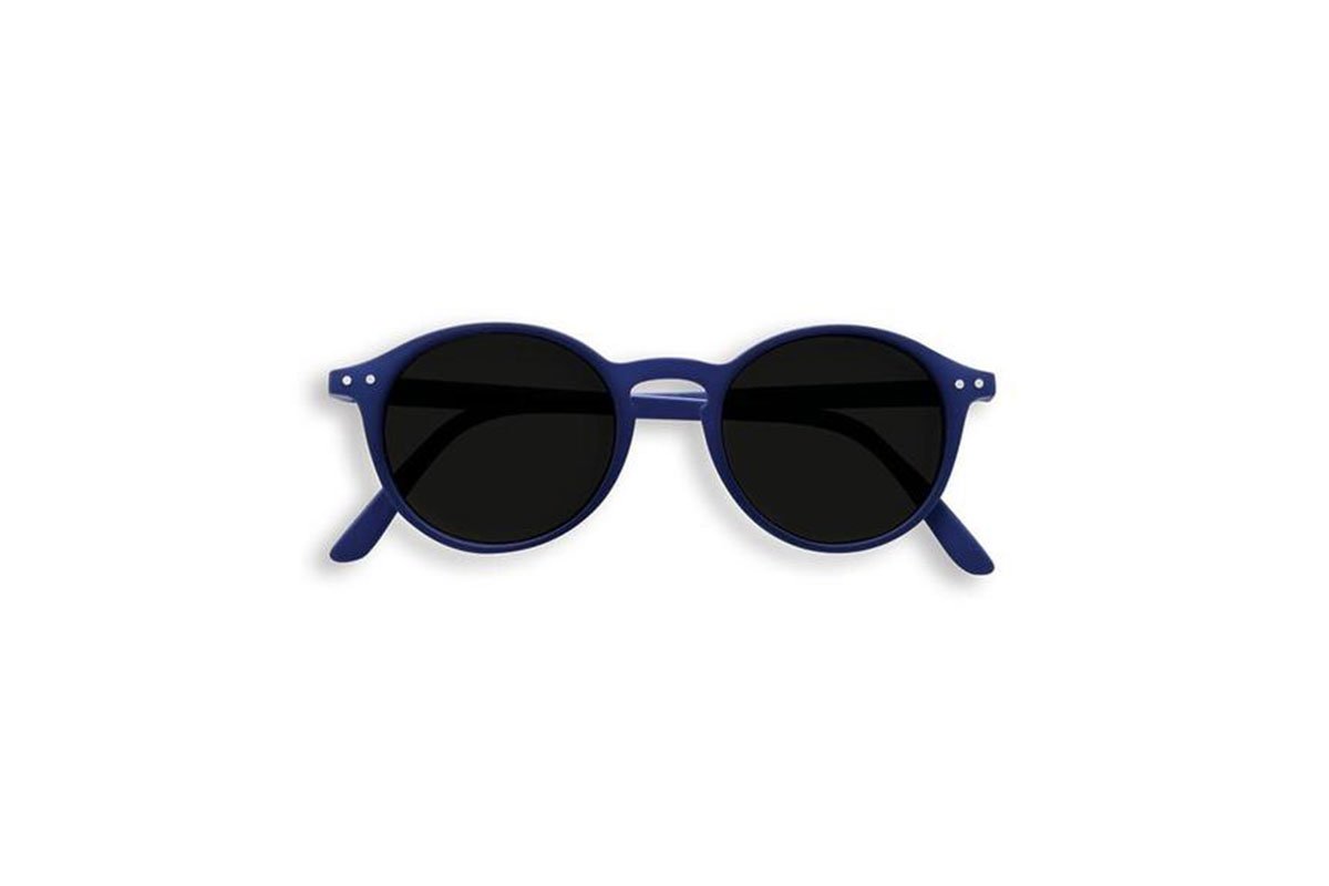 classic blue sunglasses on white background