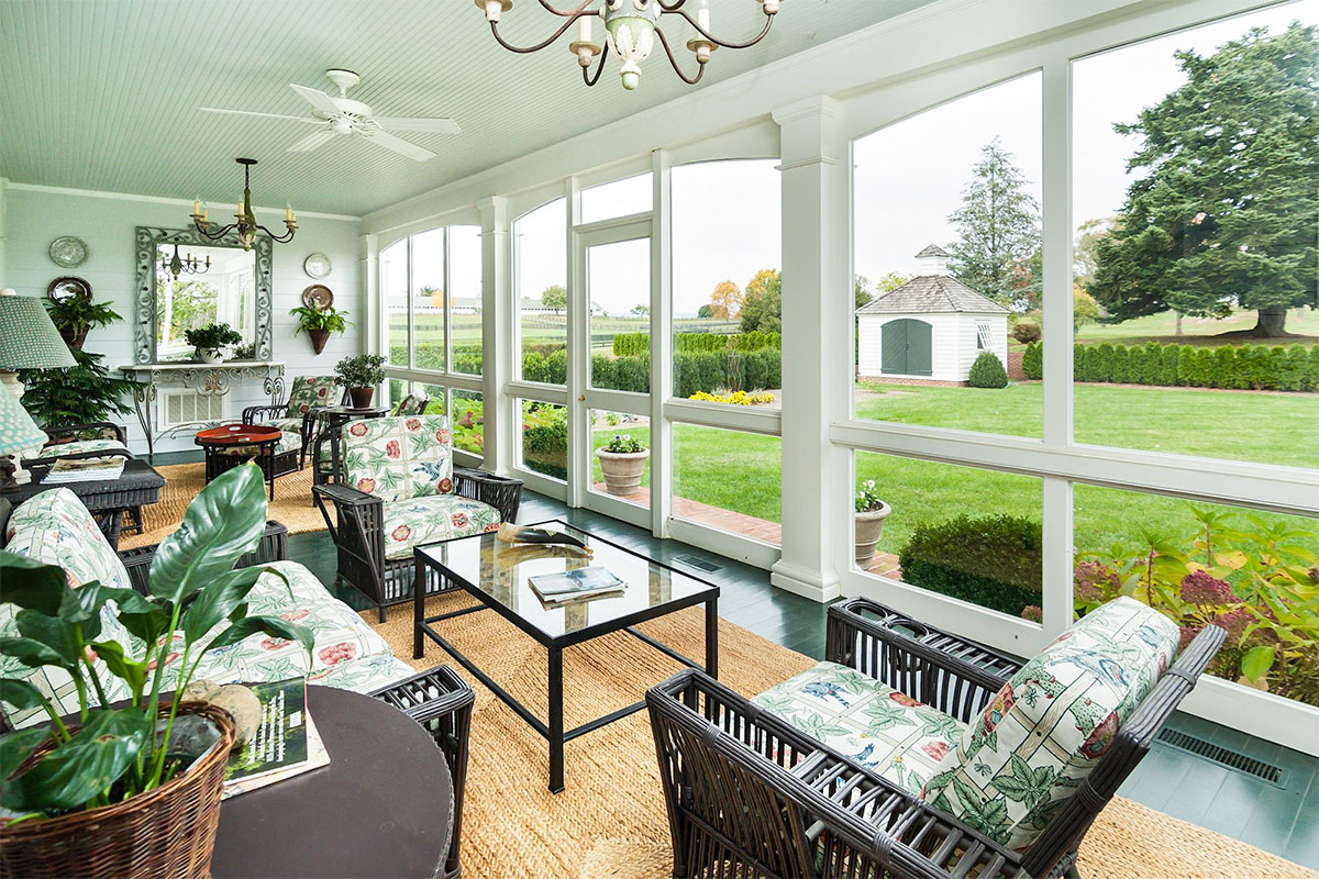 sun room in main residence of property