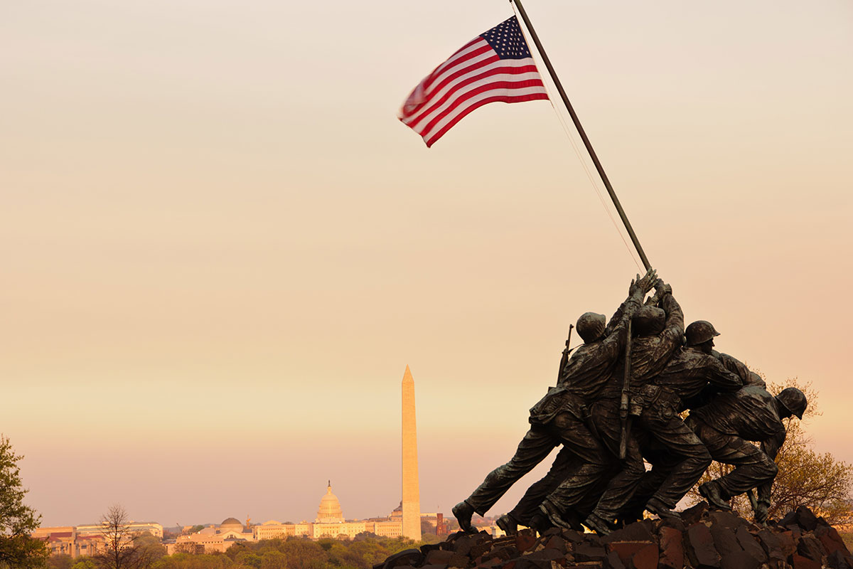 iwo jima statue in front of dc
