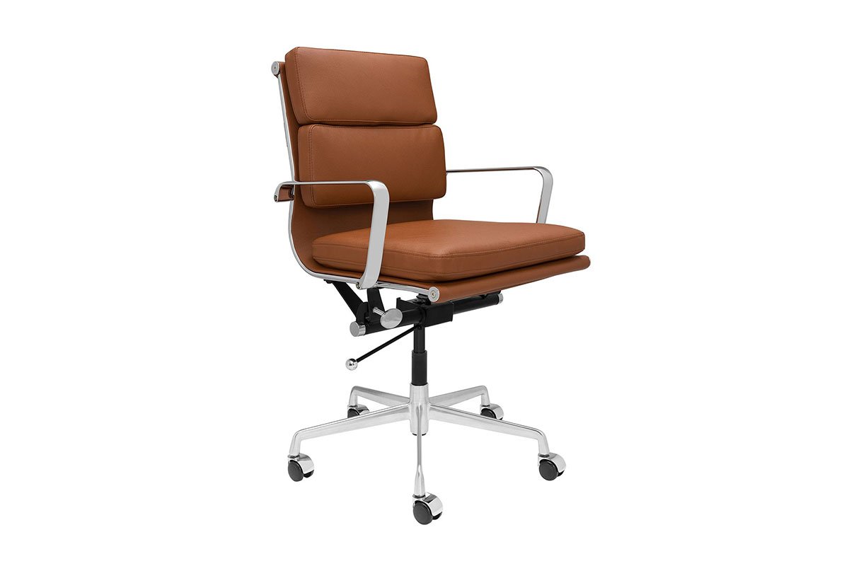 brown leather desk chair for home