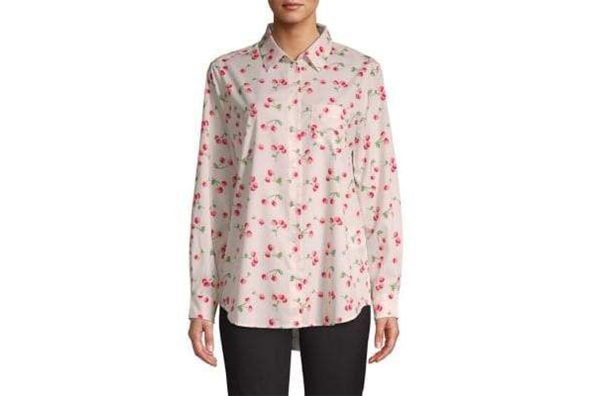 cherry blossom printed blouse