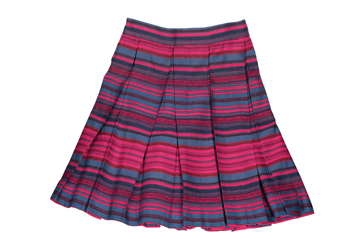 purple, pink and blue skirt