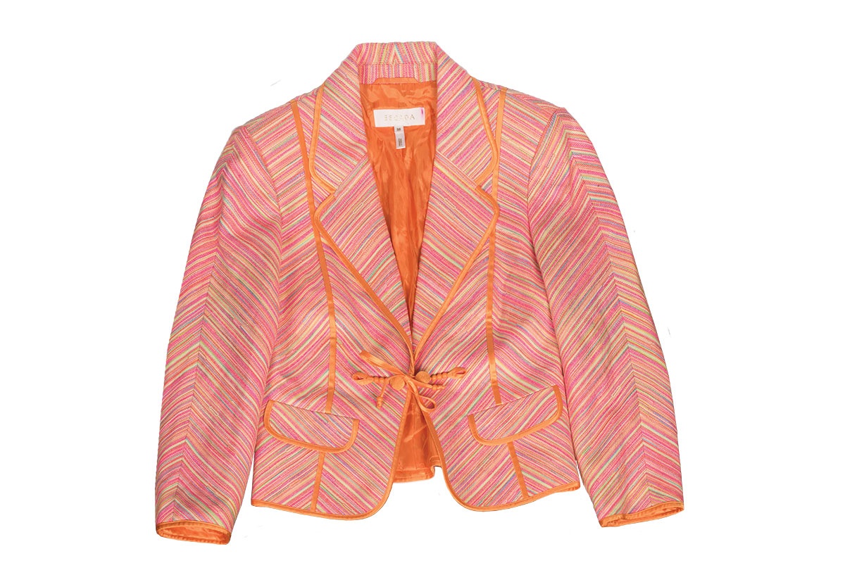 pink and orange blazer
